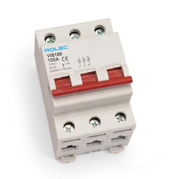 100amp 3P 3MOD Din-Mount Isolator