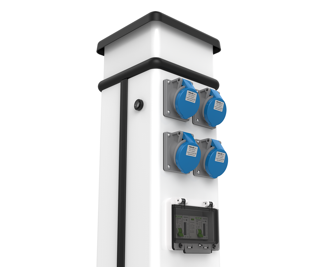 Rolec Marina Classic Pedestal / 4 way / 4 X16amp RCBO / 1000mm