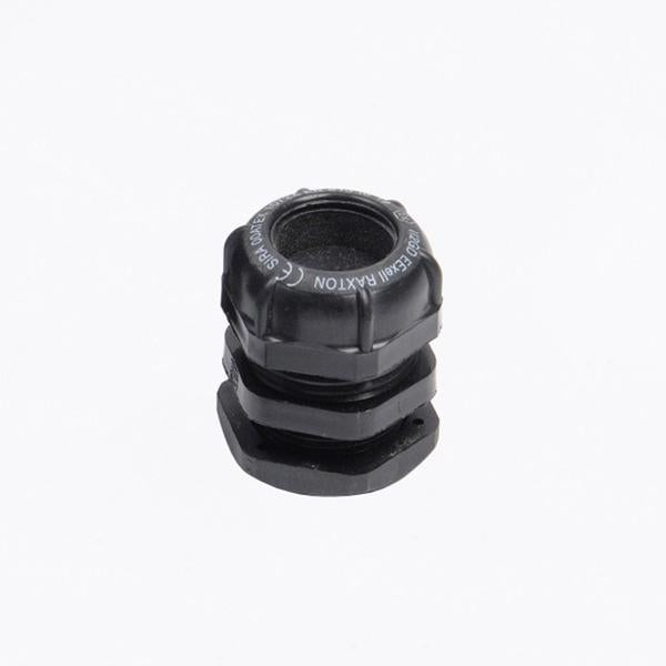 Black Compression Gland / L-nut (6mm - 44mm cable entry)
