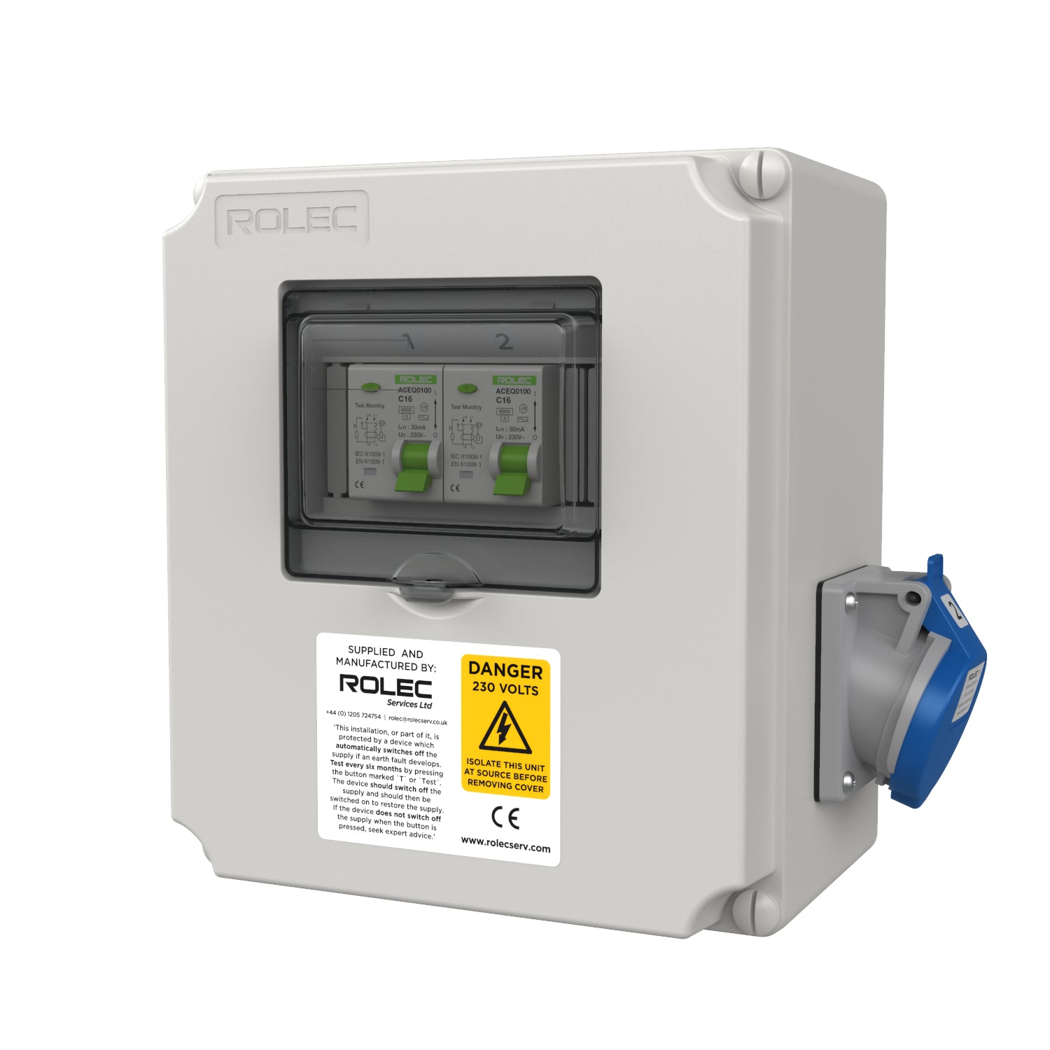 Rolec Electrical Connection boxes | 2 Way | 16/32 Amp