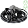 EV Public Charging Cable | Type 2 to Type 2 | 16/32 Amp  | 3.6/7.2 kW | 5/10 Metre |